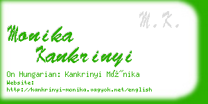 monika kankrinyi business card